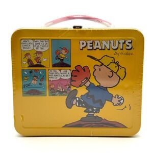 Peanuts Tin Hallmark Vintage 1980 Charlie Brown Lunch Box Sealed